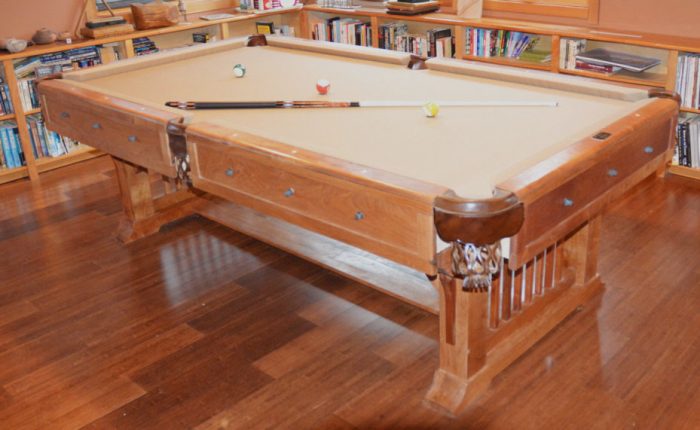 BUILD A POOL TABLE - Mesquite and a Woodmaster Drum Sander