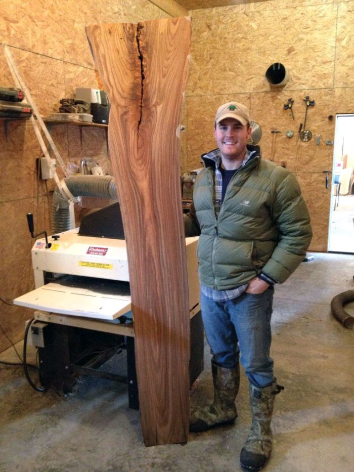 HE CUTS A TREE ONCE AND GETS PAID TWICE — Woodworker turns waste wood into a valuable niche product
